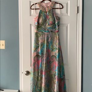 Size 4 high neck sleeveless gown